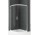Čtvrtkruhový sprchový kout Novellini Kali r 100, zakres regulacji 97-100, stříbrný profil, čiré sklo