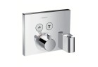 Baterie termostatická Hansgrohe ShowerSelect pro 2 příjímače z Fixfit i Porter, Vnější komponent, podomítková montáž, chrom