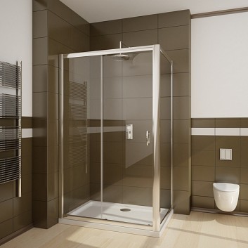 čtvrtkruhový sprchový kout Dolphi Radaway Premium Plus A1900 800 mm s dveřmi dvoudílnými, sklo čiré - sanitbuy.pl