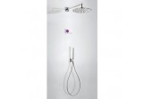 Sprchový set termostatický, elektronický Tres, horní sprcha nástěnná kulatá 