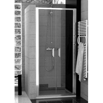 čtvercový sprchový kout 90 cm z posuvnými drzwiami Ronal Pur Light S, lesklá - sanitbuy.pl