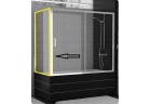 Pevná boční stěna pro vanovou zástěnu SanSwiss TOP-Line 75 cm, stříbrná matná, čiré sklo