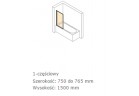 Vanová zástěna Huppe Design Pure - jednodílná 750 mm, chrom eloxal, čiré s povrchem Anti-Plaque
