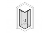 Čtvercový sprchový kout dveře posuvné Huppe Aura 100x100 cm, wys. 200 cm, profil chrom eloxal, čiré sklo