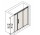 Dveře do niky posuvné s pevnou stěnou Huppe Aura 160 cm, wys. 190 cm PRAWE, stříbrný profil matná, čiré