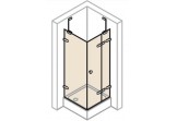 Sprchový kout křídlové dveře pravé s pevnou boční stěnou Huppe Enjoy PURE, chrom eloxal, čiré sklo