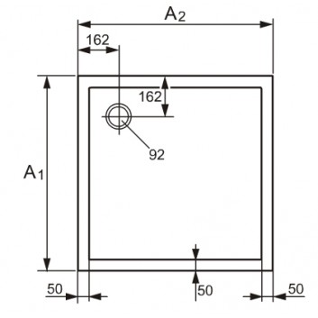 Brodzik Huppe Purano prostokątny 800x800 mm- sanitbuy.pl