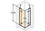 Dveře posuvné Huppe Aura Elegance , 900 x 900 mm, čiré sklo stříbrná mat , - sanitbuy.pl