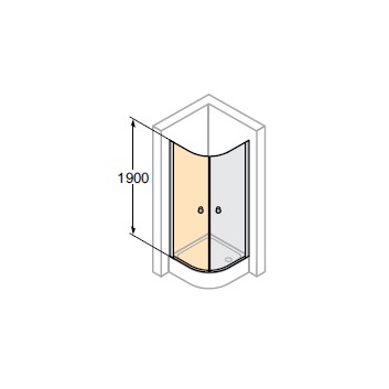 Křídlové dveře sprchové Huppe Design 501 - , szer. 800mm- sanitbuy.pl