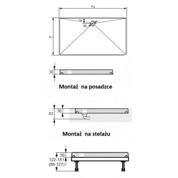 Sprchová vanička Huppe EASYSTEP manufaktura pravoúhlý 1500x1000 mm- sanitbuy.pl