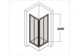 Čtvercový sprchový kout Huppe Classics 90x90 cm, dveře posuvné, stříbrný lesk, čiré sklo 