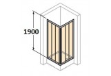 Čtvercový sprchový kout Huppe Classics 90x90 cm, dveře posuvné 3-częściowe, stříbrný lesk, čiré sklo 