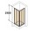 Čtvercový sprchový kout Huppe Classics 100x100 cm, dveře posuvné 3-częściowe, stříbrný lesk, čiré sklo 