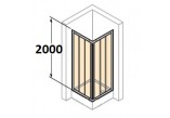 Čtvercový sprchový kout Huppe Classics 80x80 cm, dveře posuvné 3-częściowe, stříbrný lesk, čiré sklo 