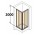 Čtvercový sprchový kout Huppe Classics 100x100 cm, dveře posuvné 3-częściowe, stříbrný lesk, čiré sklo 