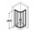 Čtvrtkruhový sprchový kout dveře posuvné Huppe Classics 100x100 cm, wys. 190 cm, leštěné stříbro, čiré sklo 
