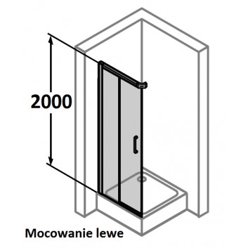 Dveře posuvné Huppe Aura Elegance , 900 x 900 mm, čiré sklo stříbrná mat , - sanitbuy.pl
