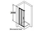 Dveře posuvné Huppe Aura Elegance , 900 x 900 mm, čiré sklo stříbrná mat , - sanitbuy.pl