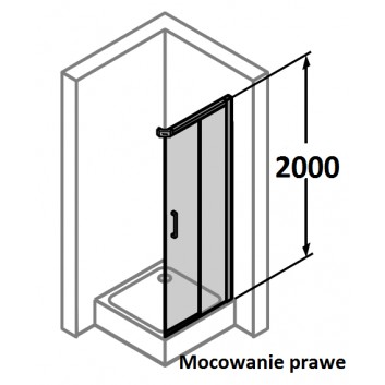 Dveře posuvné Huppe Aura Elegance , 900 x 900 mm, čiré sklo stříbrná mat , - sanitbuy.pl