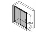 Dveře posuvné Huppe Aura Elegance , 900 x 900 mm, čiré sklo stříbrná mat , - sanitbuy.pl