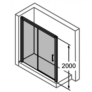 Dveře posuvné Huppe Aura Elegance , 900 x 900 mm, čiré sklo stříbrná mat , - sanitbuy.pl