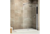 Sprchový kout druhu walk-in Novellini Giada H stálá 90 cm, 87-88,5 cm, stříbrný profil, čiré sklo