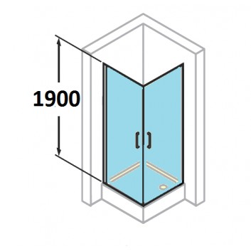 Dveře posuvné Huppe Aura Elegance , 900 x 900 mm, čiré sklo stříbrná mat , - sanitbuy.pl