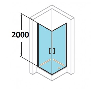 Dveře posuvné Huppe Aura Elegance , 900 x 900 mm, čiré sklo stříbrná mat , - sanitbuy.pl