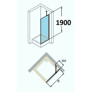 Dveře posuvné Huppe Aura Elegance , 900 x 900 mm, čiré sklo stříbrná mat , - sanitbuy.pl