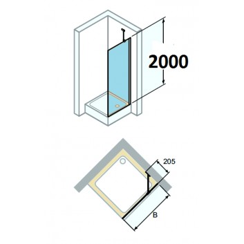 Dveře posuvné Huppe Aura Elegance , 900 x 900 mm, čiré sklo stříbrná mat , - sanitbuy.pl