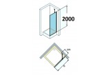 Dveře posuvné Huppe Aura Elegance , 900 x 900 mm, čiré sklo stříbrná mat , - sanitbuy.pl