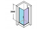 Dveře pro pevnou boční stěnu Huppe Classics2 90 cm, wys. 200 cm, stříbrná poler, čiré sklo 