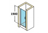 Dveře posuvné Huppe Aura Elegance , 900 x 900 mm, čiré sklo stříbrná mat , - sanitbuy.pl