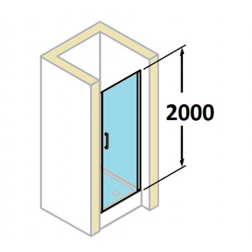 Dveře posuvné Huppe Aura Elegance , 900 x 900 mm, čiré sklo stříbrná mat , - sanitbuy.pl