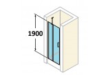 Dveře posuvné Huppe Aura Elegance , 900 x 900 mm, čiré sklo stříbrná mat , - sanitbuy.pl