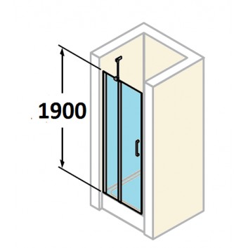 Dveře posuvné Huppe Aura Elegance , 900 x 900 mm, čiré sklo stříbrná mat , - sanitbuy.pl