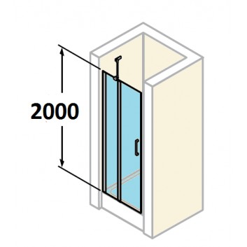 Dveře posuvné Huppe Aura Elegance , 900 x 900 mm, čiré sklo stříbrná mat , - sanitbuy.pl