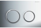 Tlačítko Geberit Omega20 přední spouštěcí/górny pro splachovací nádržky, lesklý chrom-matný chrom-lesklý chrom