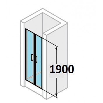 Dveře posuvné Huppe Aura Elegance , 900 x 900 mm, čiré sklo stříbrná mat , - sanitbuy.pl