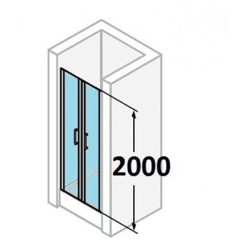 Dveře posuvné Huppe Aura Elegance , 900 x 900 mm, čiré sklo stříbrná mat , - sanitbuy.pl