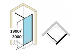 Dveře posuvné Huppe Aura Elegance , 900 x 900 mm, čiré sklo stříbrná mat , - sanitbuy.pl