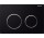 Tlačítko Geberit Omega20 přední spouštěcí/górny pro splachovací nádržky, černá-lesklý chrom-černá