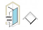 Stěna do dveře wachadłowych Huppe Classics 80 cm, wys. 200 cm, stříbrná poler, čiré sklo z Anti Plaque