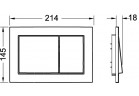 Splachovací tlačítko TECEbase do WC, dvojitý - matný chrom