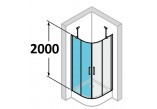Dveře posuvné Huppe Aura Elegance , 900 x 900 mm, čiré sklo stříbrná mat , - sanitbuy.pl