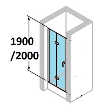 Dveře sprchové Huppe Design 501 - skládací, szer. 750 mm, s povrchem Anti-Plaque, profil chrom eloxal- sanitbuy.pl