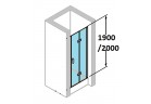 Křídlové dveře Huppe Design Pure skládací, szer. 70 cm, wys. 190 cm, chrom, sklo z Anti-Plaque