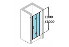 Pevná boční stěna Huppe Design Pure, szer. 100 cm , wys. 190 cm, chrom, sklo z Anti-Plaque