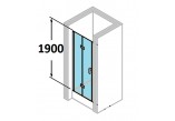 Dveře sprchové Huppe Design 501 - skládací, szer. 800 mm, s povrchem Anti-Plaque, profil chrom eloxal- sanitbuy.pl
