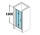Dveře sprchové Huppe Design Pure skládací, szer. 80 cm, profil chrom eloxal, čiré sklo